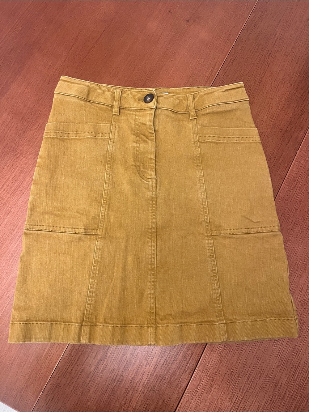 Biden Jean Mustard Utility A-Line Skirt